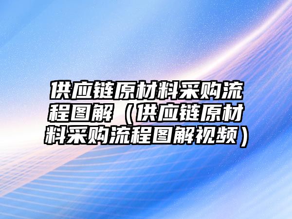 供應鏈原材料采購流程圖解（供應鏈原材料采購流程圖解視頻）